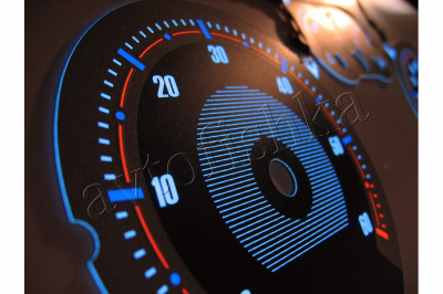 Peugeot 307 светодиодные шкалы (циферблаты) на панель приборов - дизайн 2