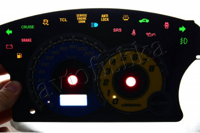 Mitsubishi Eclipse 3G светодиодные шкалы (циферблаты) на панель приборов