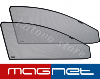 Peugeot 2008 (2013-2016) комплект бескрепёжныx защитных экранов Chiko magnet, передние боковые (Стандарт)